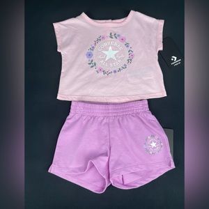 NWT 12 MO Converse Pink & Lavender 2 Piece Set